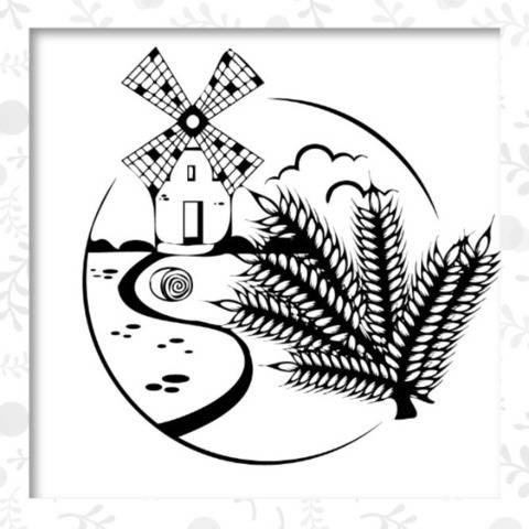 Mühle - Herbstmotiv - Plotterdatei