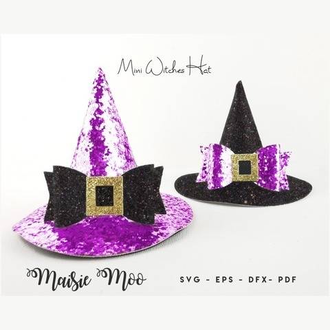 Witches Hat Bow SVG | Halloween Witches Hat Headband