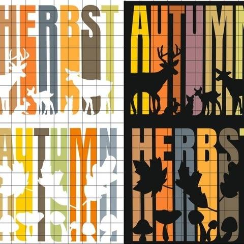 HERBST AUTUMN 4 Variationen Herbst Shadow Lines
