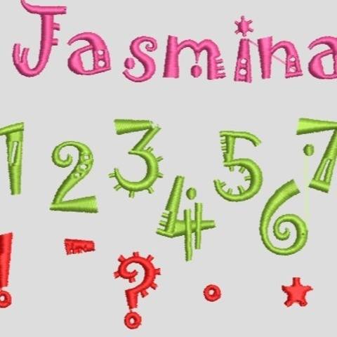 Stickdatei Schrift Buchstaben Zahlen Geburtstag 327