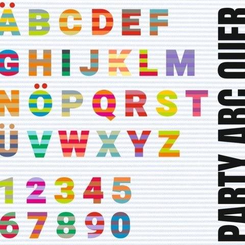 GESTREIFT QUER ABC mit A bis Z und 1 - 10