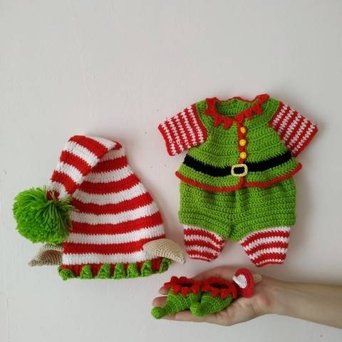 crochet Christmas Elf clothes pattern