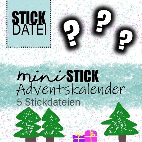 Stickdatei #miniAdventskalender ab 10x10 Rahmen