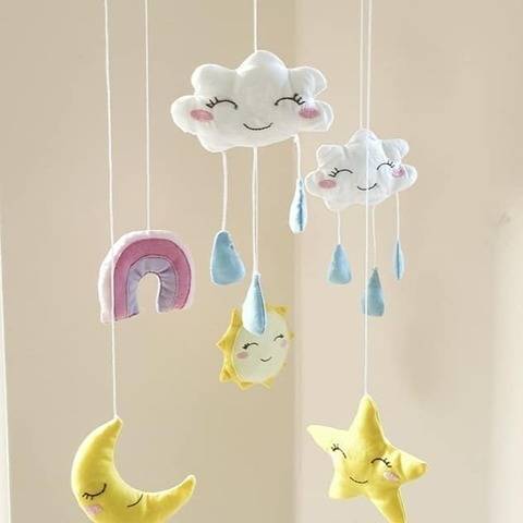 ITH-Stickdatei Mobile Sonne Mond & Sterne