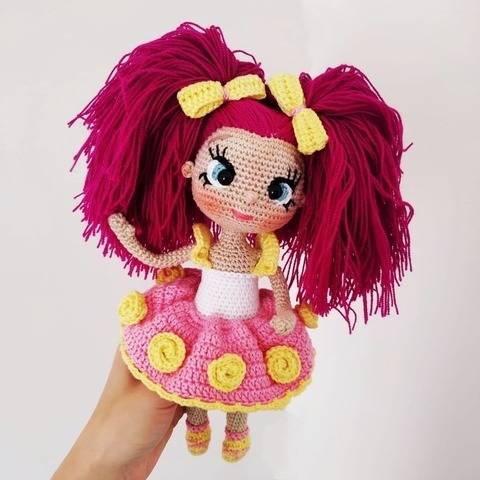 Crochet baby doll pattern 9,84 inch (25 cm)