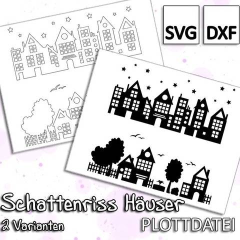 Schattenriss Häuser - Plottdatei