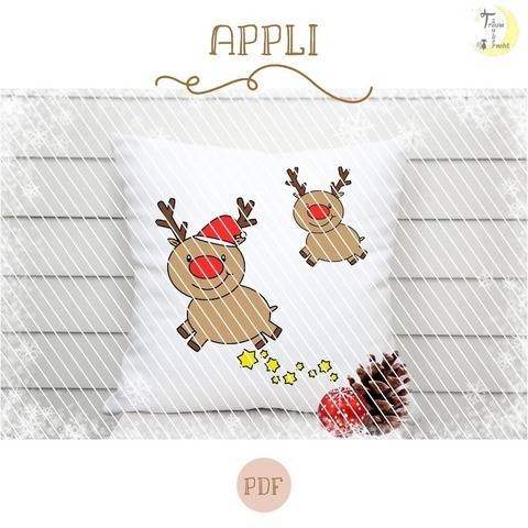 Rentier Applivorlage Christmas Buddies Einzeldatei