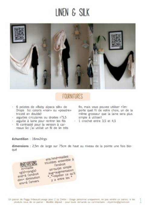 Linen & silk - châles