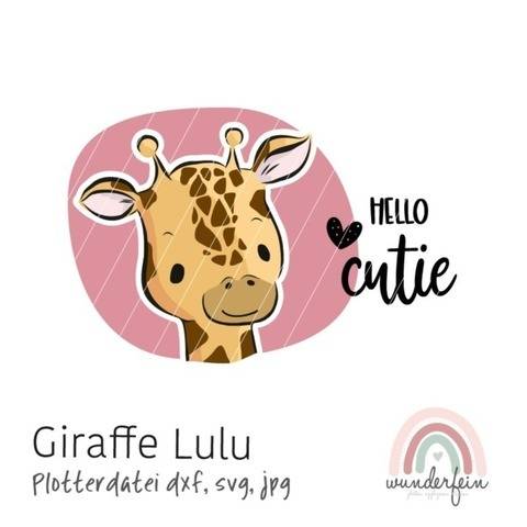 Plotterdatei Giraffe Lulu von Wunderfein