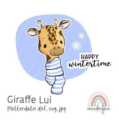 Plotterdatei Giraffe Lui von Wunderfein