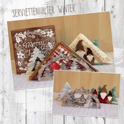 Serviettenhalter "Winter" - Bastelanleitung