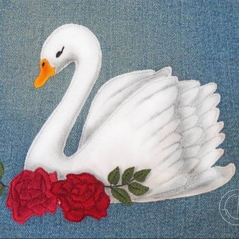 Applikationsvorlage Schwan