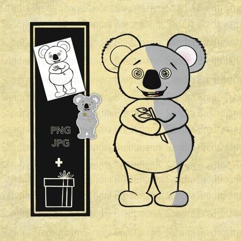 Koala Bär digi stamp digitaler Stempel