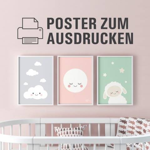 Welcome Little One Poster A4 zum selber Ausdrucken - Girl