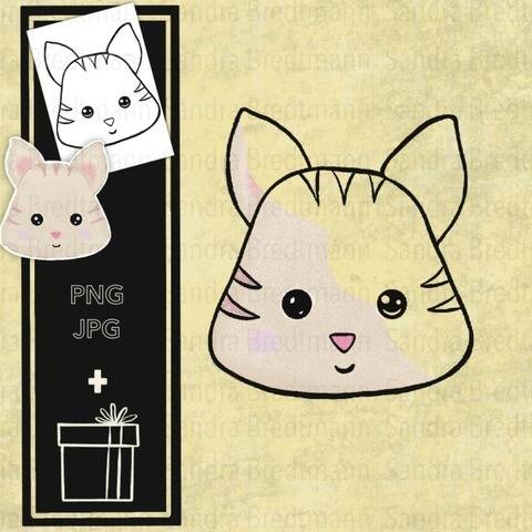 Katze digi Stamp digitaler Stempel + Überraschung