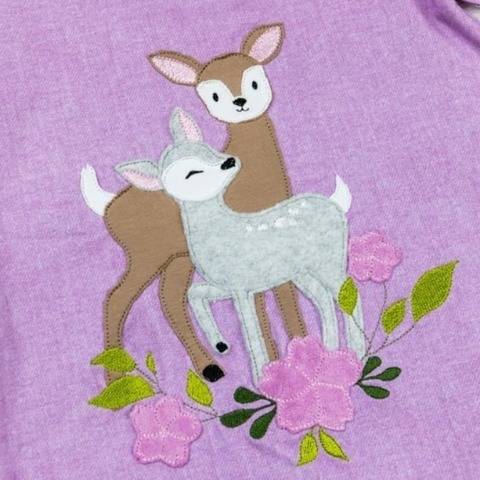 Stickdatei Mama mit Kitz im Blumenbouquet Doodle