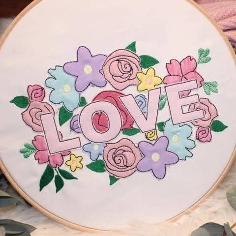 Stickdatei Flower Love Doodle