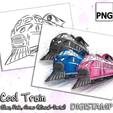 Cool Train (Zug) - DigiStamp Einzeldatei