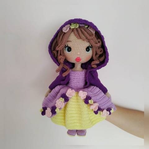 Astrid Doll crochet pattern in Princess outfit