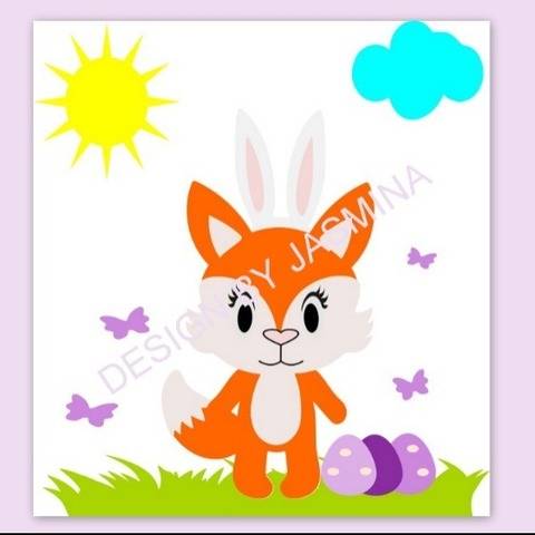 Plotterdatei Fuchs Osterhase Set 3 SVG