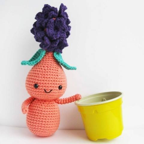 Amigurumi Hyacinth Flower Bulb Doll Crochet Pattern PDF