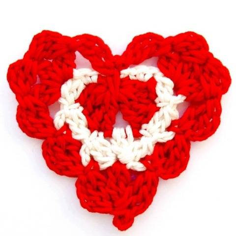 Crochet Pattern Heart Motif e-book PDF file Instant Download