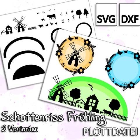 Schattenriss Frühling - Plottdatei