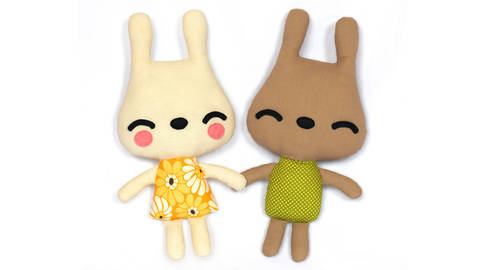 Bunnies sewing pattern - ENGLISH version