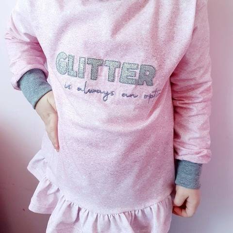 Stickdatei Glitter is always an option Statement