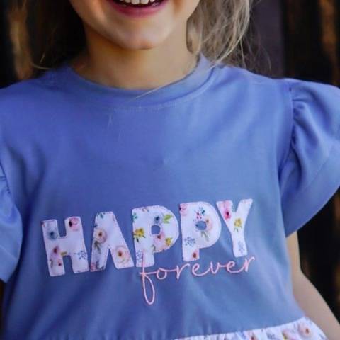 Stickdatei Happy forever Statement