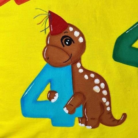 Applikationsvorlage Geburtstagsdino 4