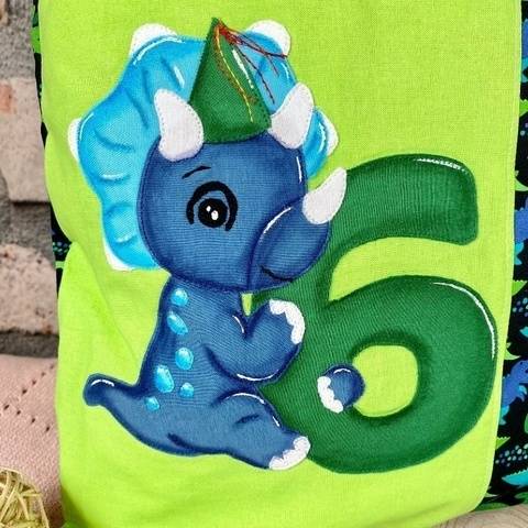 Applikationsvorlage Geburtstagsdino 6