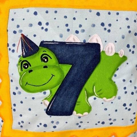 Applikationsvorlage Geburtstagsdino 7