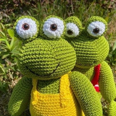 Häkelanleitung - Fabian und Fabienne Frosch
