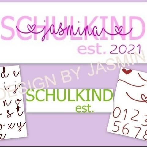 Plotterdatei Schulkind, Einschulung EST SVG mit Schrift Love
