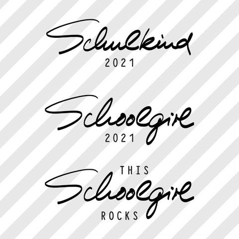 Plotterdatei Set “Schulkind 2021 Mädels”