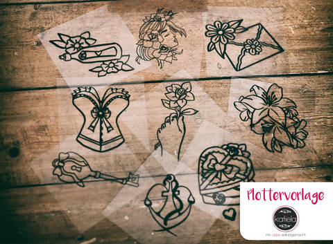 Plottervorlage Tattoo-Liebelei "Liebe" komplett