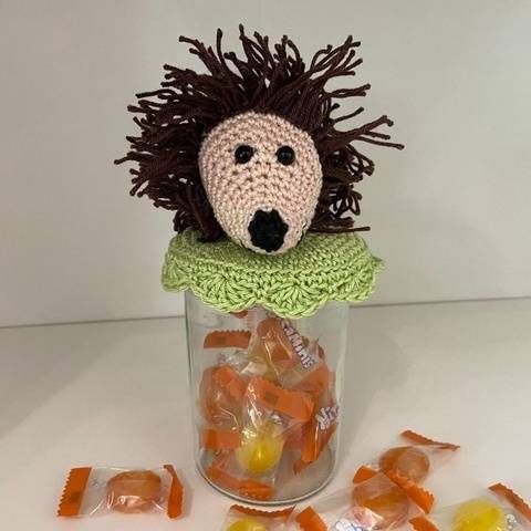 Häkelanleitung - Deckelbezug "Igel"