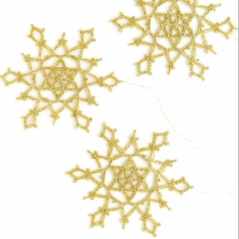 Christmas Snowflake ornament Crochet patterns