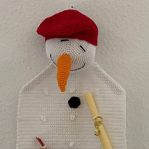 Häkelanleitung - Adventskalender "Schneemann"