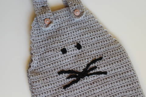 Anleitung Baby Latzhose "Maus" Gr. 56-86, Häkelanleitung inkl. Bilder!