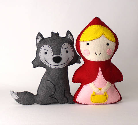 Little Red Riding Hood and the Big Bad Wolf Soft Toy Patterns