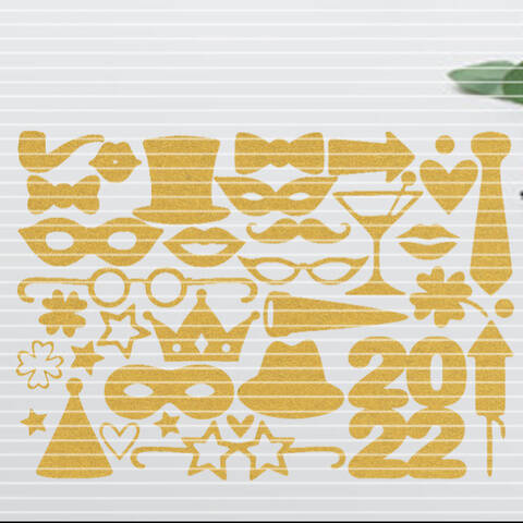 Party Dekoration 2022 SVG DXF Plotterdatei