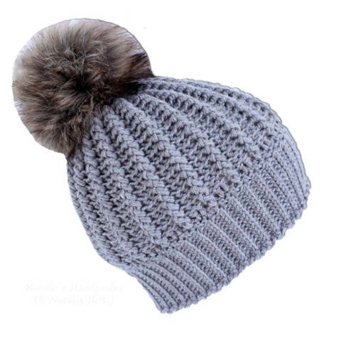 Ski beanie with relief pattern, All sizes