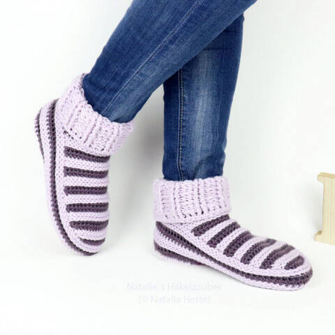 Socks "Aurora" (knitted look), en/de, Sizes: 35-46