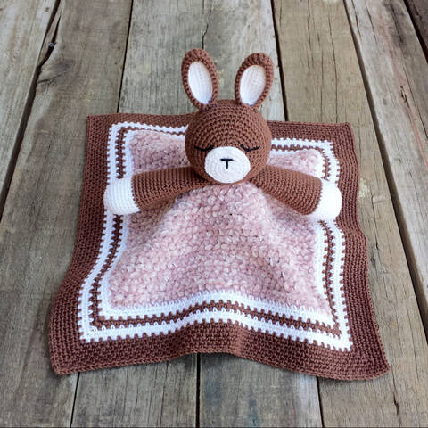 Brown Bunny Lovey Crochet Pattern