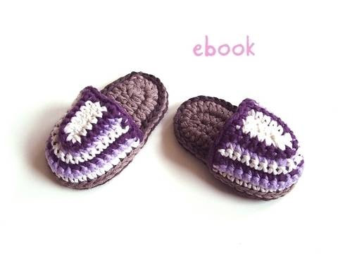 ❤ Häkelanleitung ❤ Purple Baby Slippers