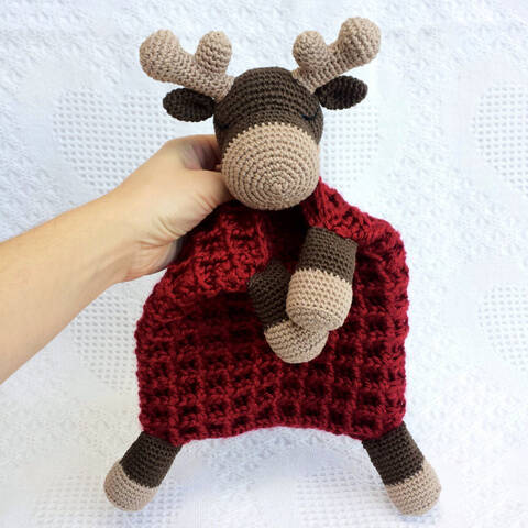 Waffles the Moose Lovey Crochet Pattern