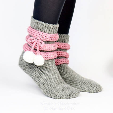 Socks "Fluff" (knitted look, simple) Sizes: 34-43