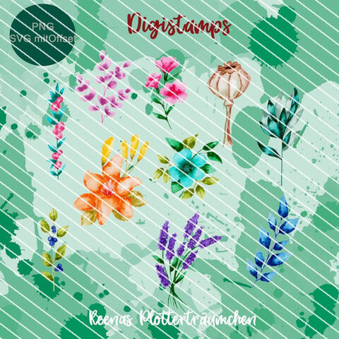 Digistamps Watercolor floral
